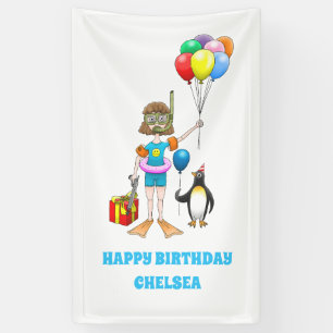 Das Girl and the Pinguin's Pool Party Banner