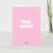 Das Girl and the Pinguin's Pool Party Einladung (Rückseite)