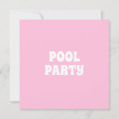 Das Girl and the Pinguin's Pool Party Einladung (Rückseite)