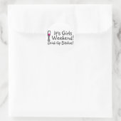 Das Girls Weekend Runder Aufkleber (Tasche)