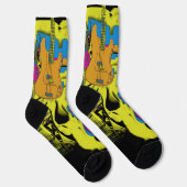 Das Gitarren-Party - Musikinstrumente Socken (Rechts)