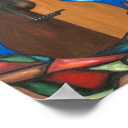 Das Gitarrenfenster Poster (Ecke)