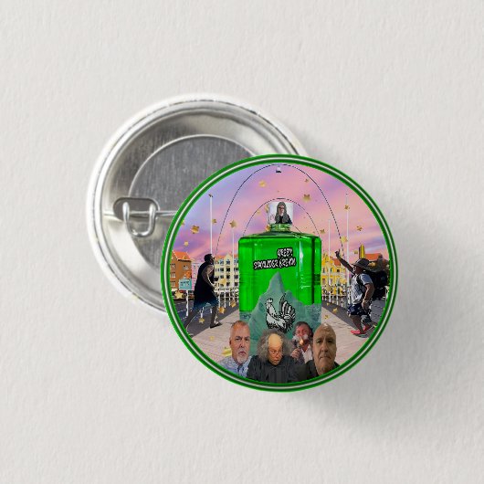 Das Glacial Green Schultercreme Button!!! Button (Vorne & Hinten)