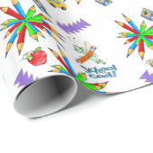 Das glänzende Papier zurück in die Schule ist Cool Geschenkpapier (Rolleneckpunkt)