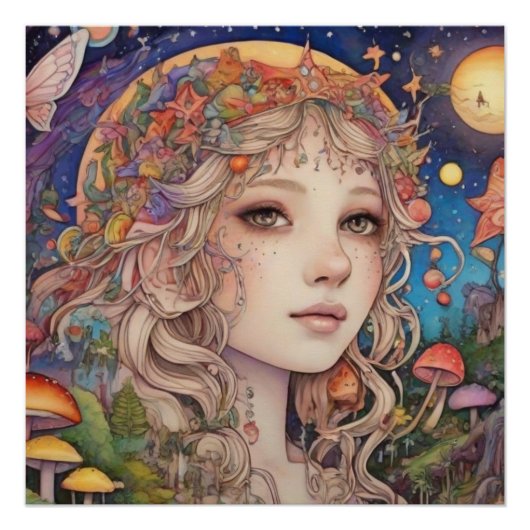 Das glänzende Poster der Fee Queen (Vorderseite)