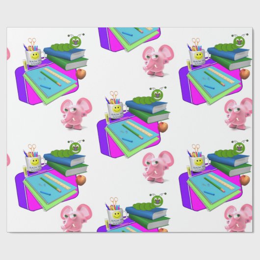 Das glänzende Wrapping Paper, Zurück zur Schule Pi Geschenkpapier (Flach)