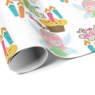 Das glänzende Wrapping Papier macht einen Wunschku Geschenkpapier
