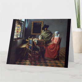 Das Glas des Weins durch Johannes Vermeer Karte