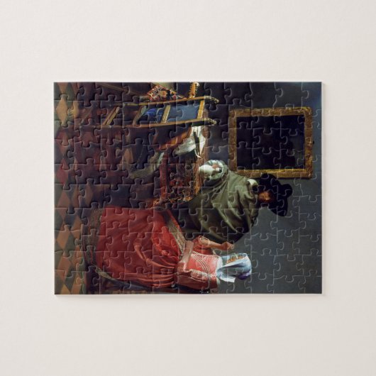 Das Glas des Weins durch Johannes Vermeer Puzzle (Horizontal)