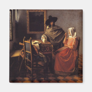 Das Glas des Weins Magnet