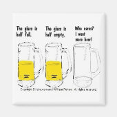 Das Glas ist halb voll, leer Magnet (Vorne)