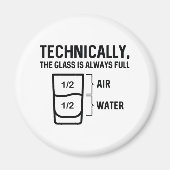 Das Glas ist immer voll Magnet (Vorne)