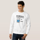 Das Glas ist immer voll Sweatshirt (Vorne ganz)