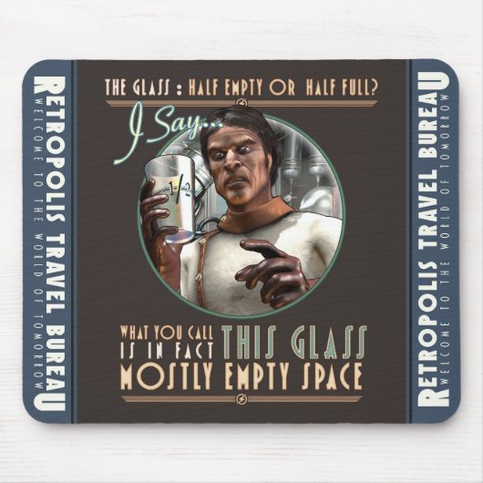 Das Glas ist meistens leere Maus-Pad Mousepad (Vorne)