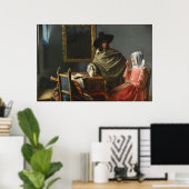 Das Glas Wein (c.1661) — Vermeer Poster (Heimbüro)