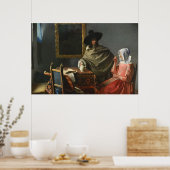 Das Glas Wein (c.1661) — Vermeer Poster (Küche)