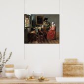 Das Glas Wein - Vermeer Poster (Küche)