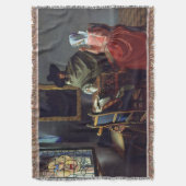 Das Glas Wein von Johannes Vermeer Decke (Vorderseite Vertikal)