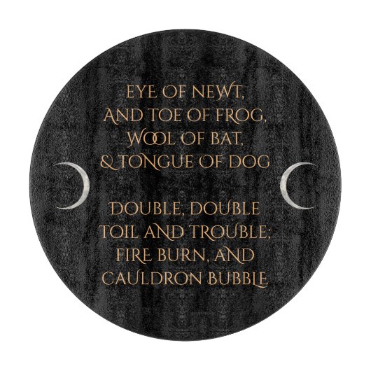Das Glasschneiden-Brett der Hexe Schneidebrett (Vorderseite)