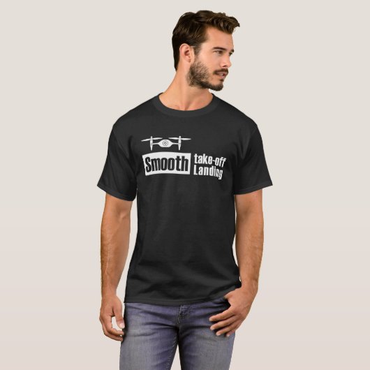 Das glatte Drohne entfernen glattes landenv1 T-Shirt (Vorne ganz)