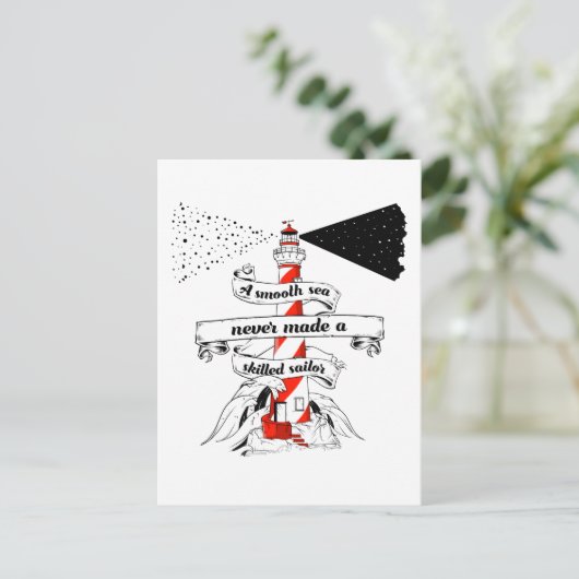 Das glatte Meer hat nie ein gut ausgebildetes Leuc Postkarte (Stehend Vorderseite)