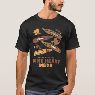 Das gleiche Herz im Inneren der schwarzen Geschich T-Shirt