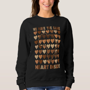 Das gleiche Herz innerhalb Afroamerikanisch Schwar Sweatshirt