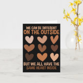 Das gleiche Herz Inside Diversity Liebe Unity Blac Karte (Gelbe Blume)