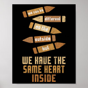 Das gleiche Herz Schwarze Geschichte Kleinkind Kin Poster