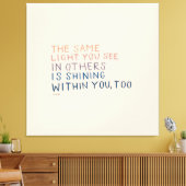 Das gleiche Licht - inspirierendes Zitat Leinwanddruck (Insitu (Wohnzimmer))
