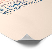 Das gleiche Licht - inspirierendes Zitat Poster (Ecke)
