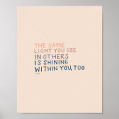 Das gleiche Licht - inspirierendes Zitat Poster (Vorne)