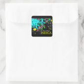 DAS GLITCH INDICA QUADRATISCHER AUFKLEBER (Tasche)