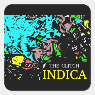 DAS GLITCH INDICA QUADRATISCHER AUFKLEBER