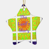 Das glorreiche Muster des grafischen Textes des He Keramikornament (Links)