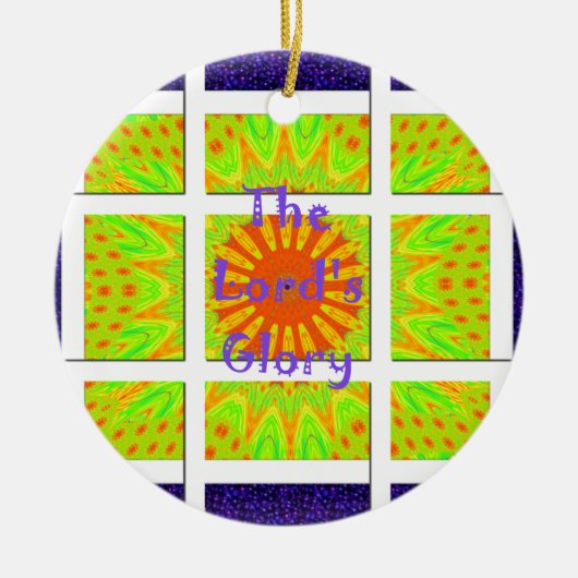 Das glorreiche Muster des grafischen Textes des He Weihnachtsschmuck (Vorne)