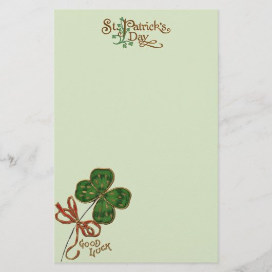 Das Glück an der irischen St. Patrick's Day Statio Briefpapier (Vorderseite)