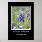 Das Glück anderer hebt uns über uns Poster (Vorne)