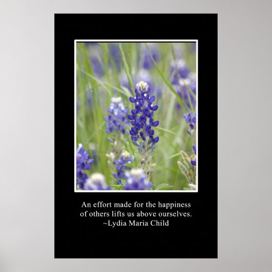 Das Glück anderer hebt uns über uns Poster (Vorne)