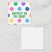 Das Glück auf der Pickleball-Notecard Mitteilungskarte (Vorne/Hinten)