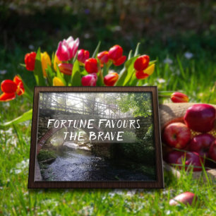 Das Glück begünstigt das tapfere Sprichwort-Bridge Poster