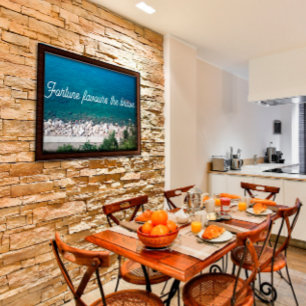 Das Glück begünstigt das tapfere Sprichwort Poster