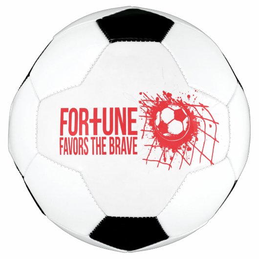 Das Glück begünstigt den tapferen englischen Fußba Fußball (Vorderseite)