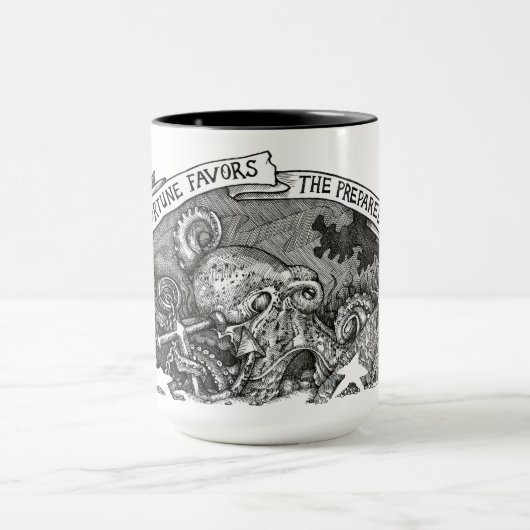 Das Glück begünstigt die vorbereiteten Tasse (Zentrum)