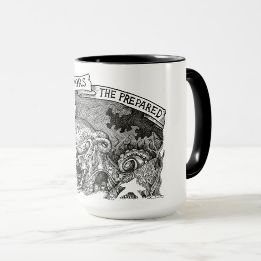 Das Glück begünstigt die vorbereiteten Tasse (VorderseiteRechts)