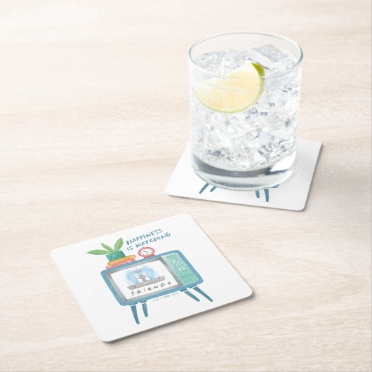 Das Glück beobachtet FRIENDS™ Rechteckiger Pappuntersetzer (Vor Ort)