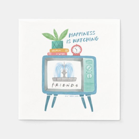 Das Glück beobachtet FRIENDS™ Serviette (Vorderseite)