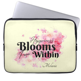 Das Glück blüht aus einem Laptop-Sieb Laptopschutzhülle