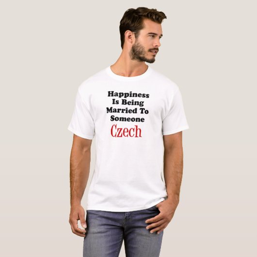 Das Glück, das einem tschechischen T - Shirt Verhe (Vorne ganz)
