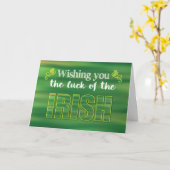 Das Glück der Iren, der Grüne St. Patrick's Day Karte (Gelbe Blume)